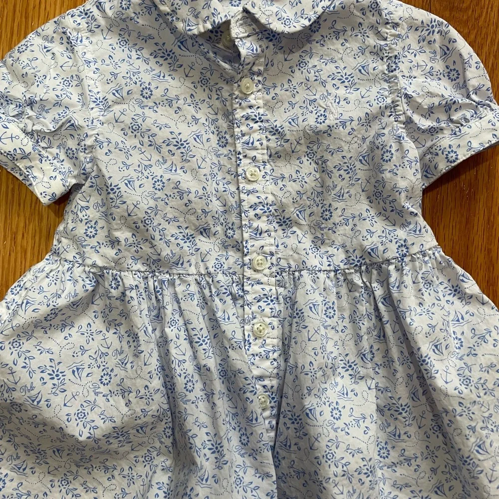 Baby girl Ralph Lauren floral dress with diaper cover